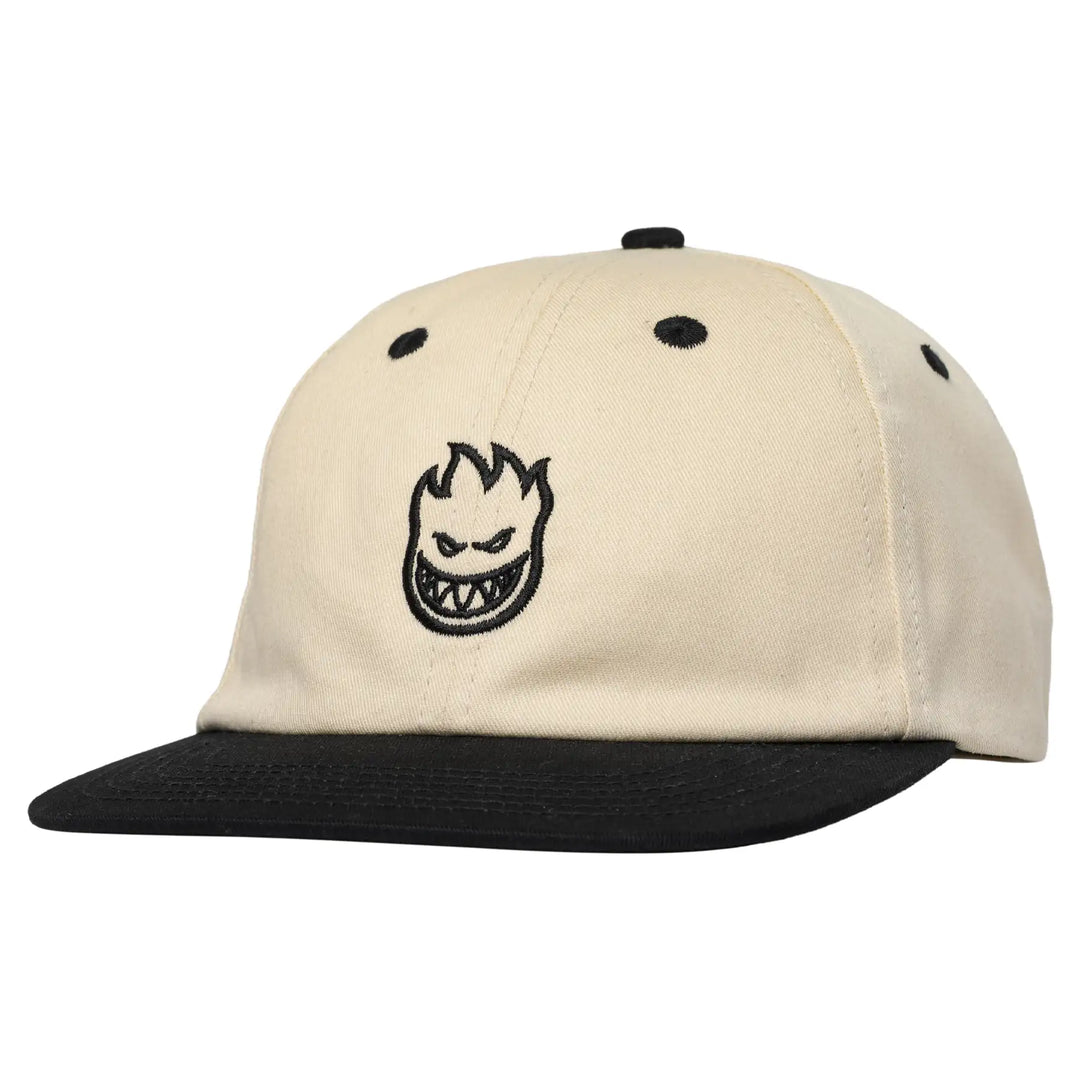 Spitfire Lil Bighead strapback hat natural black with embroidered logo front