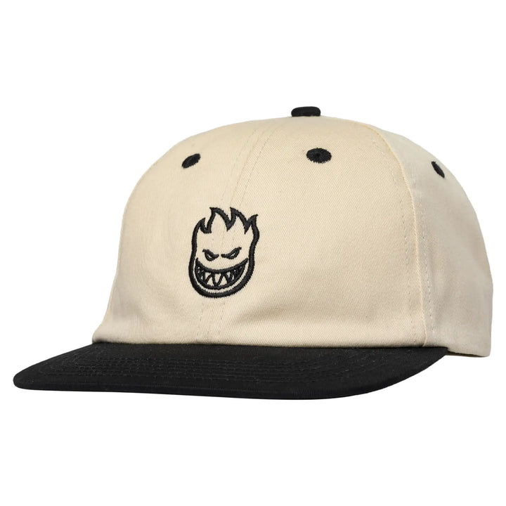 Spitfire Lil Bighead strapback hat natural black with embroidered logo front