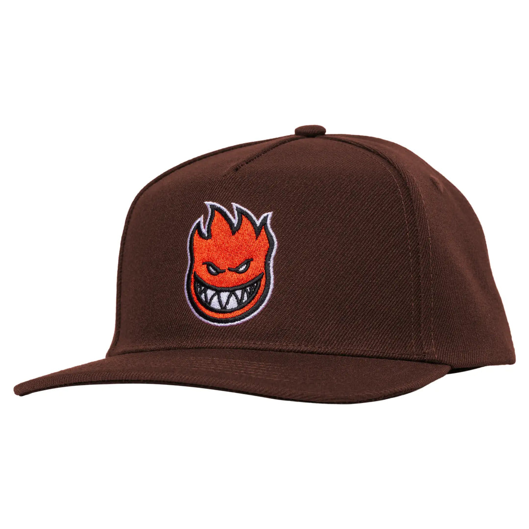 Spitfire Bighead Fill snapback hat dark red with embroidered logo front