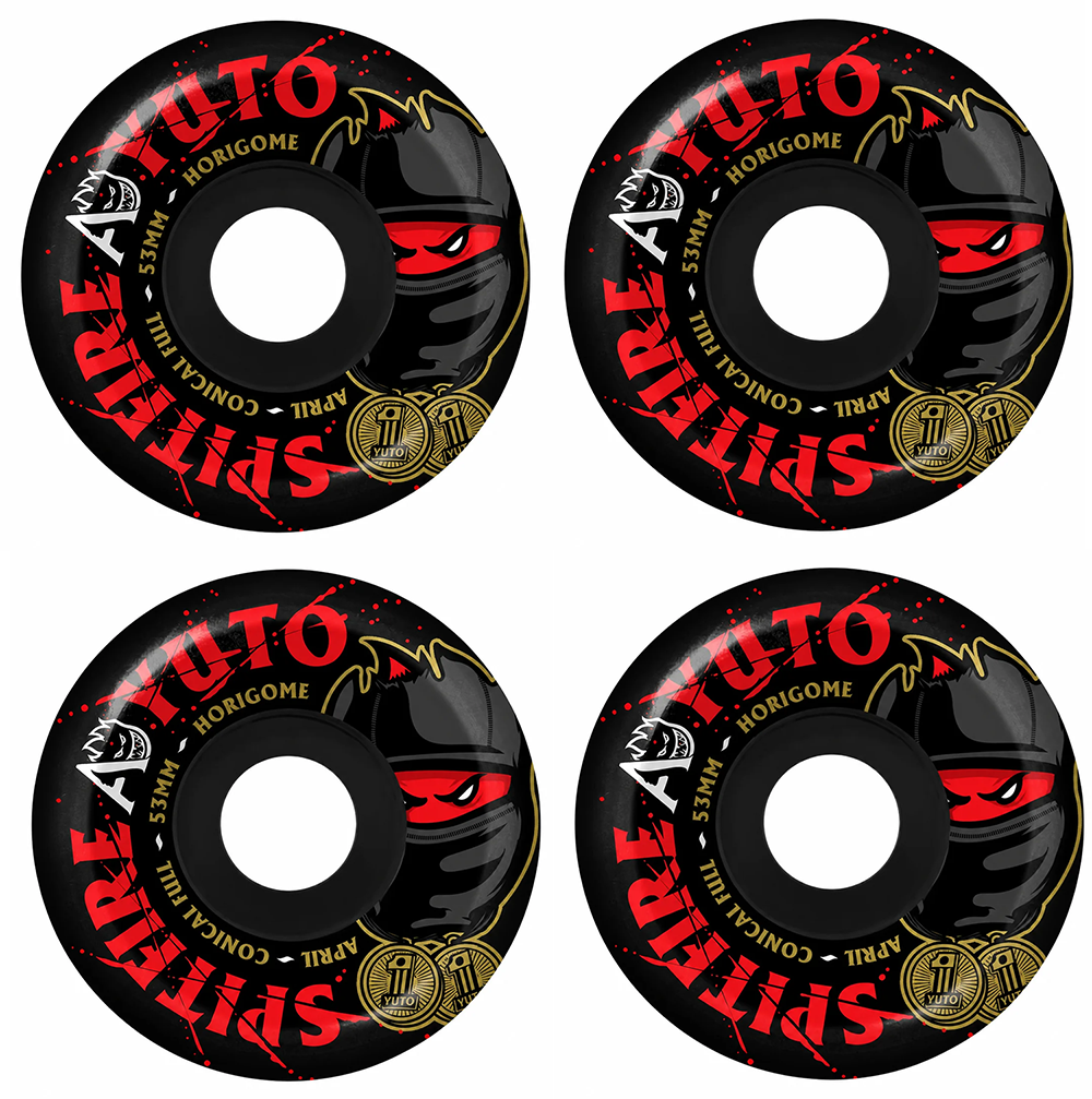 Spitfire x April Yuto Conical Full Formula Four 99D 53mm Black skateboard wheels