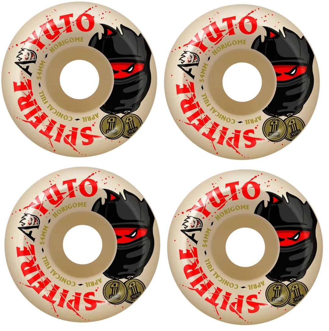 Spitfire x April Yuto Conical Full Formula Four 99D 54mm skateboard wheels