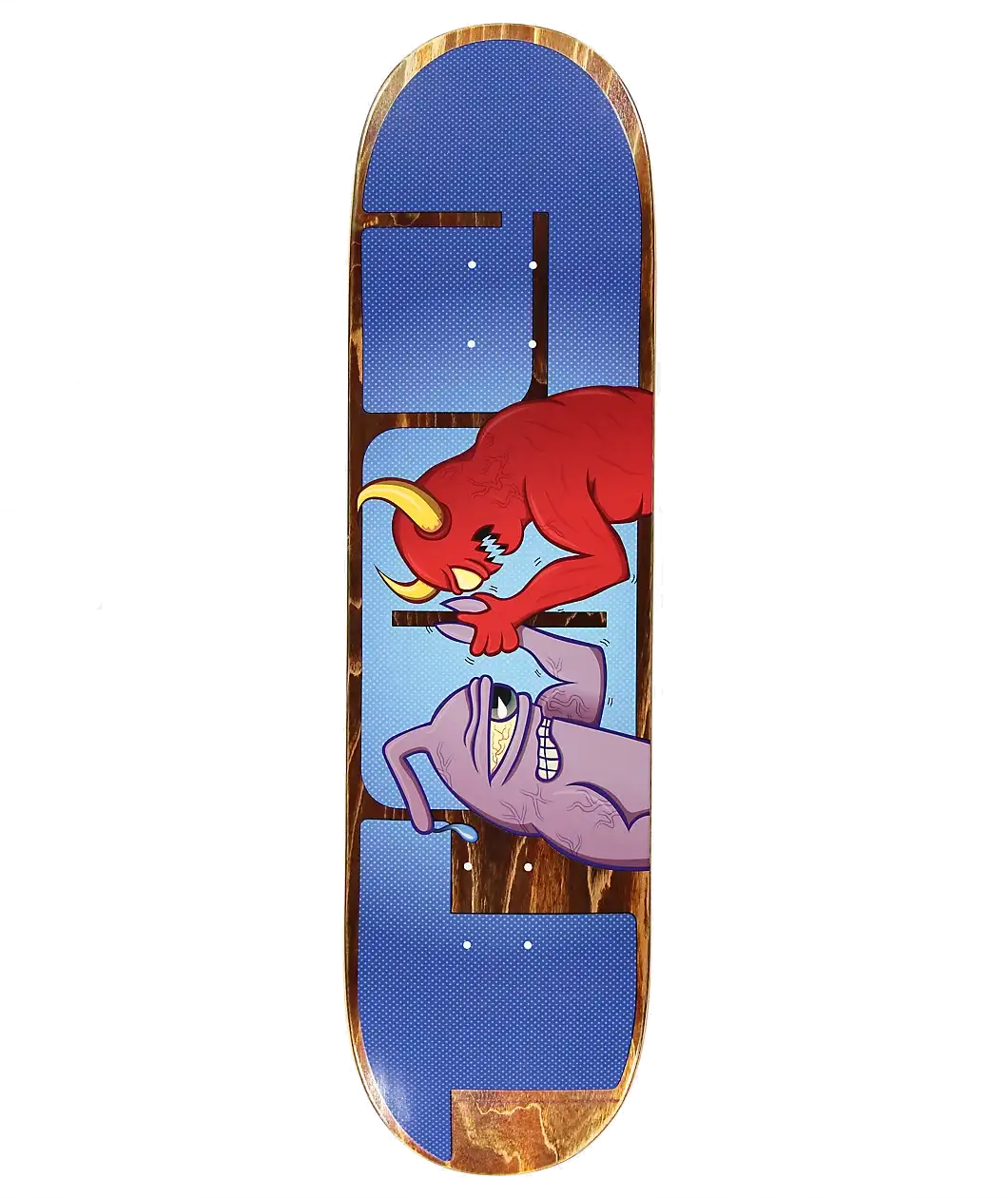 Toy Machine Monster Flex 8.25 skateboard deck with Monster and Transistor Sect graphic