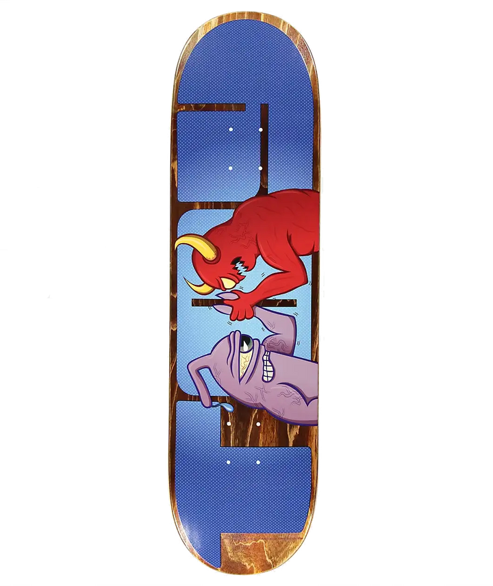 Toy Machine Monster Flex 8.25 skateboard deck with Monster and Transistor Sect graphic