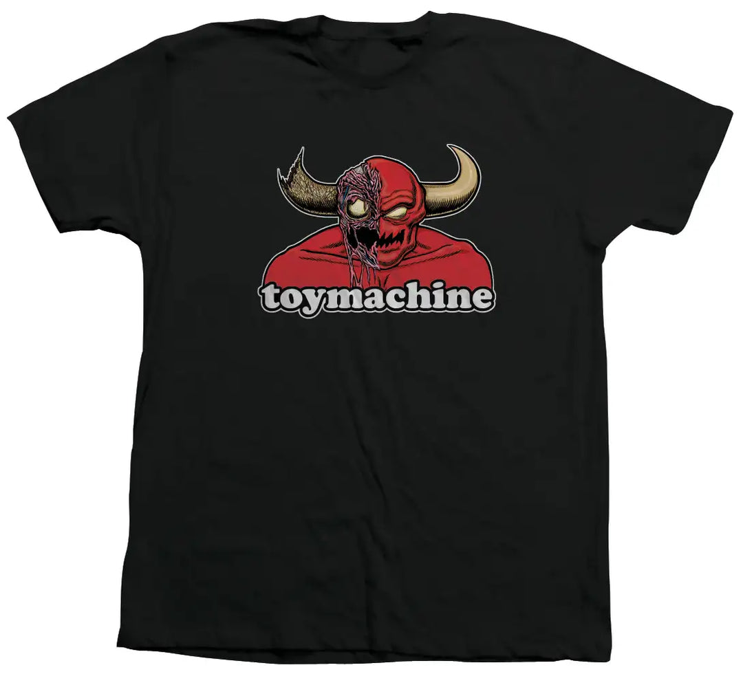 Toy Machine Face Melt black t-shirt featuring distorted Monster logo graphic on chest