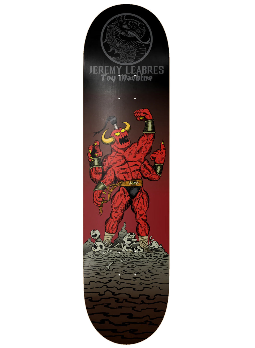 Toy Machine Jeremy Leabres Death Fight 8.25 skateboard deck with monster graphic