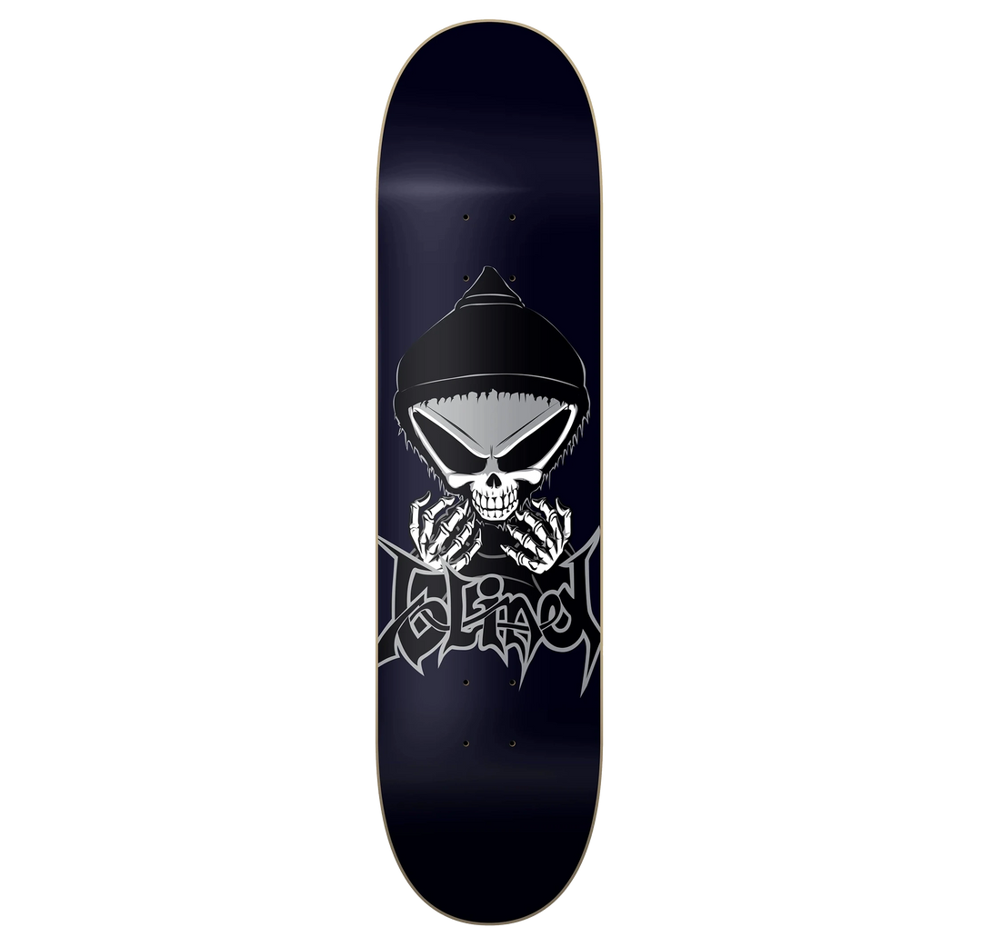 Blind Venom 8.25 skateboard deck featuring the iconic Reaper character in a black and silver graphic.