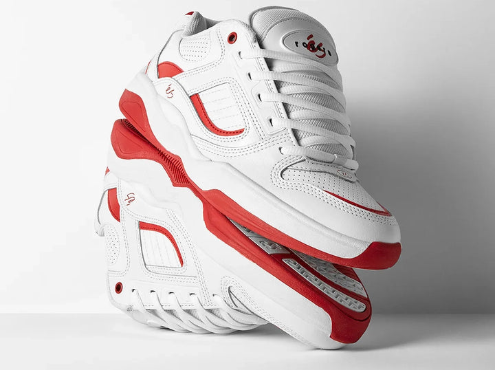 eS TJ Rogers Shoes, White Red