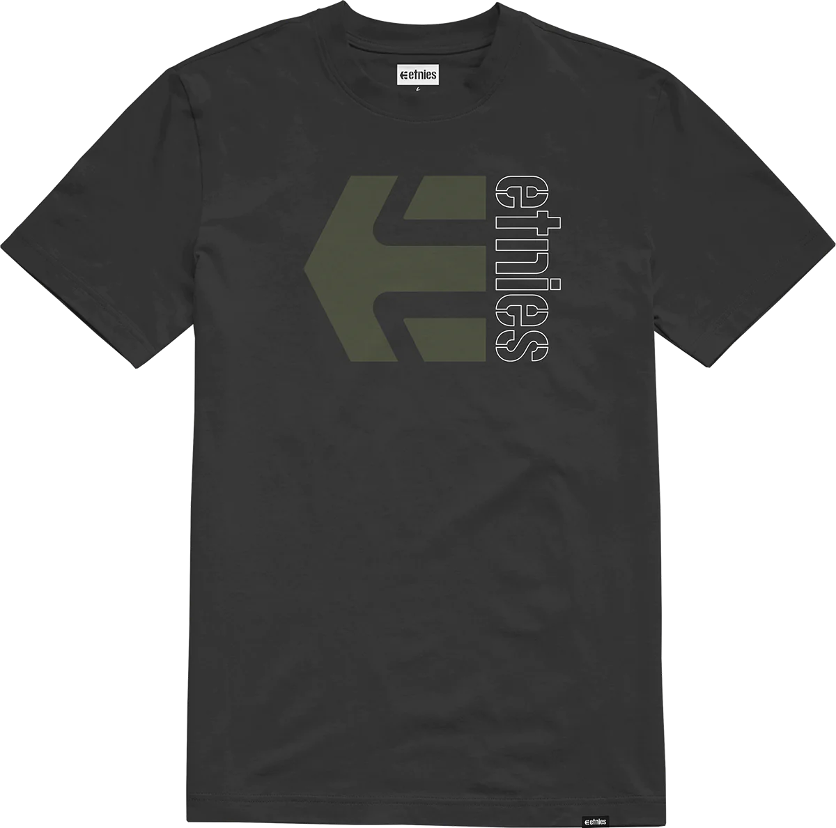 etnies Corp Combo Tee, Black Green White