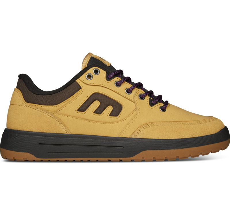 etnies Loot Winterized Tan Brown low-top shoes with black midsole and gum lugged outsole