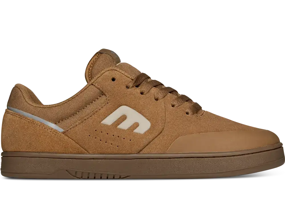 etnies Marana Michelin skate shoes in Brown Gum suede with Michelin rubber outsole.