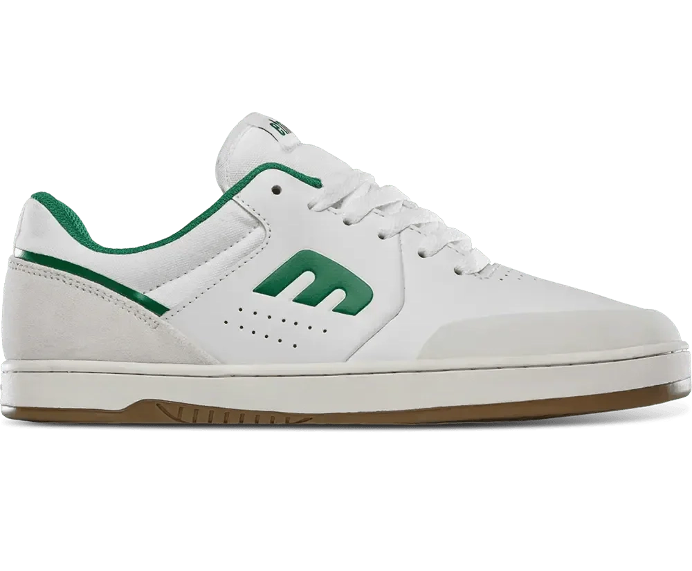 etnies Marana Michelin skate shoes in white white green with Michelin rubber outsole