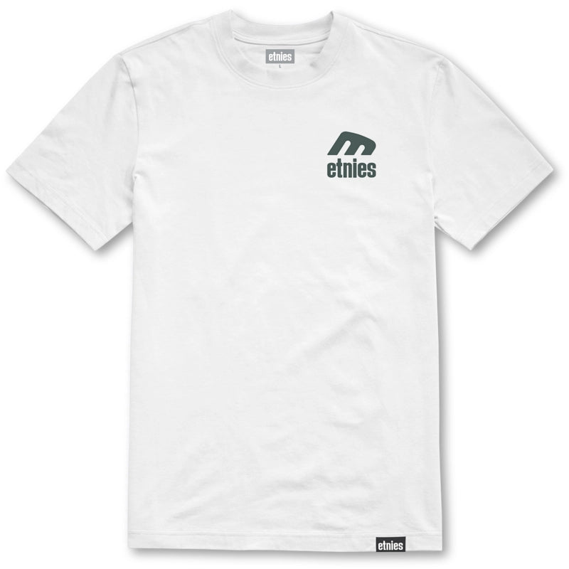 Etnies Team Tee white green logo skateboard t-shirt