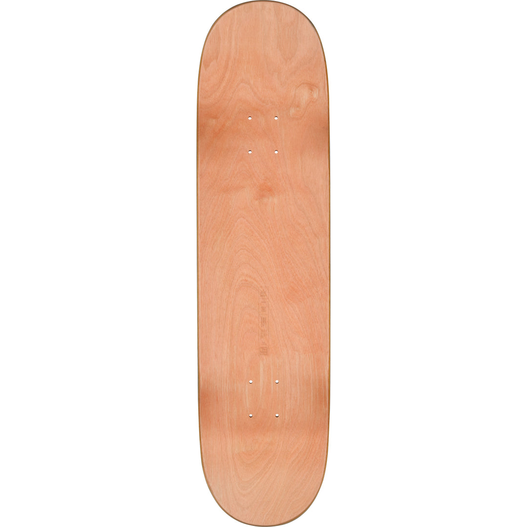 Wooden skateboard deck on a white background