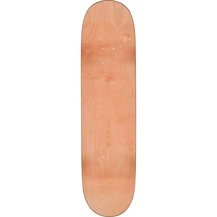 Wooden skateboard deck on a white background