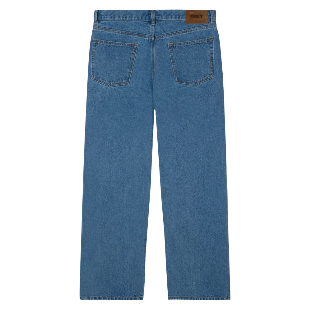 Blue jeans on a white background