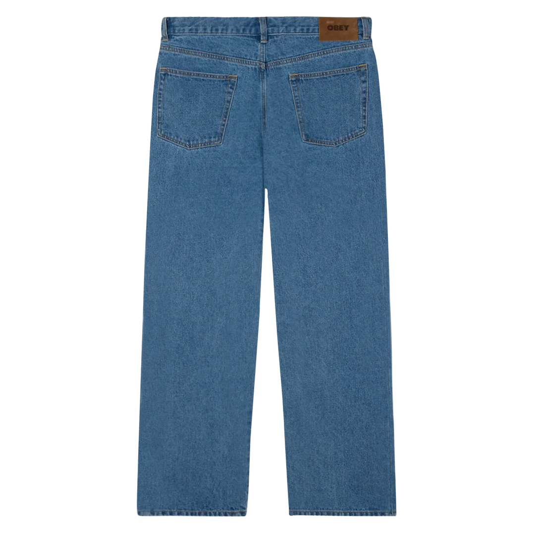 Blue jeans on a white background
