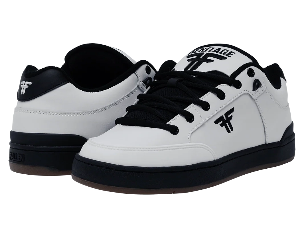Fallen Heritage Shoes, White Black Gum