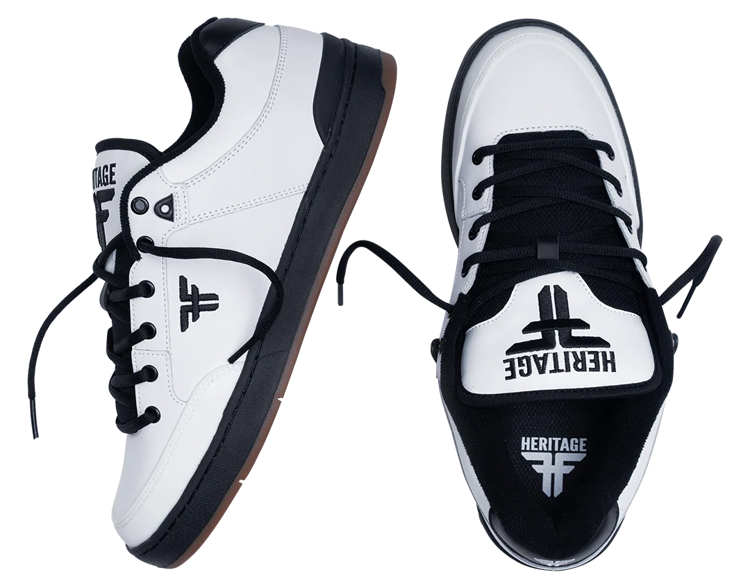 Fallen Heritage Shoes, White Black Gum