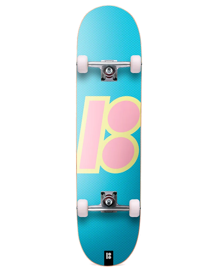 Plan B Slanted OG Blue 8.125 Complete Skateboard with embossed logo graphic