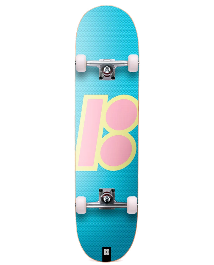 Plan B Slanted OG Blue 8.125 Complete Skateboard with embossed logo graphic