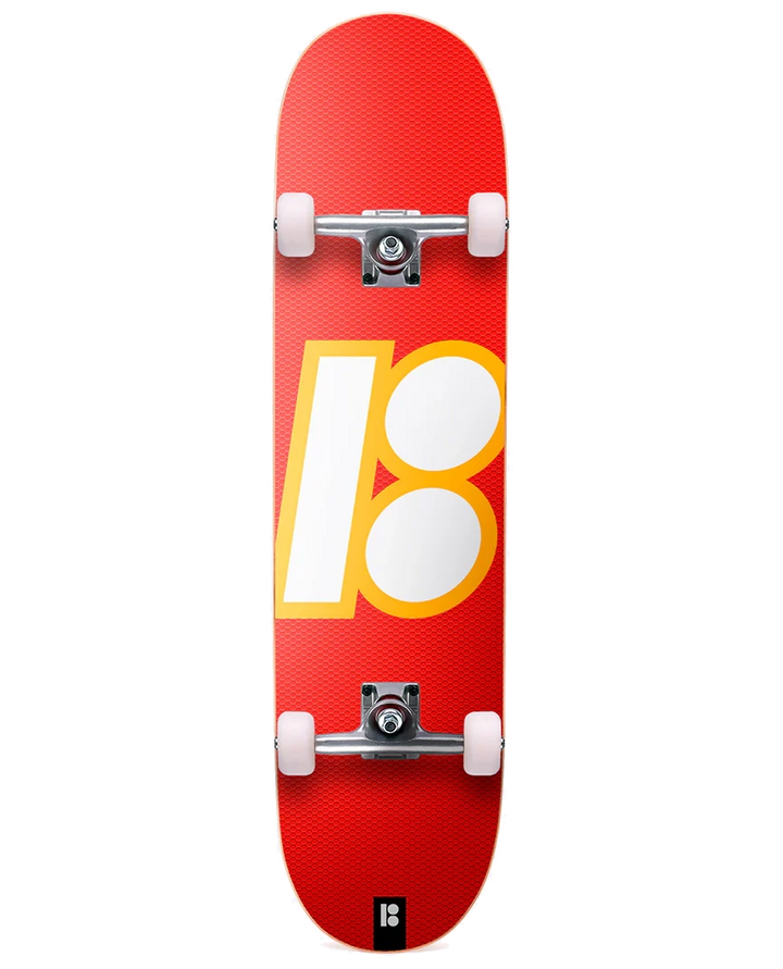 Plan B Slanted OG Red 7.75 Complete Skateboard with embossed graphic and low concave