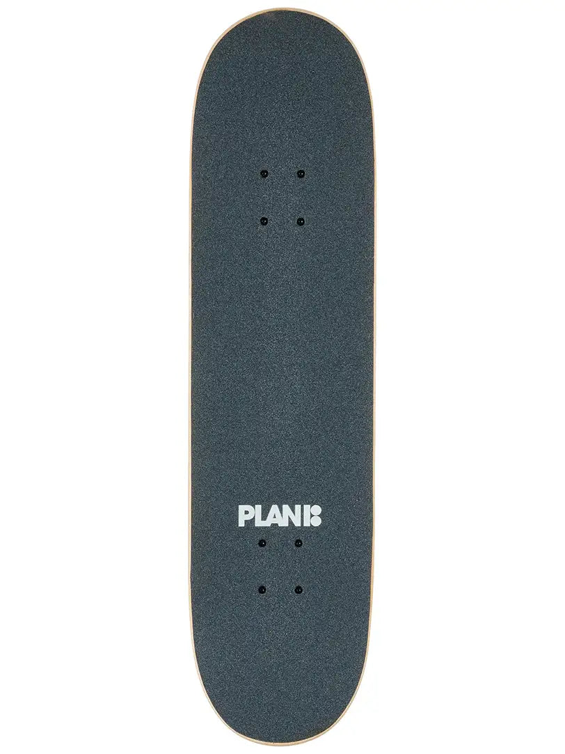 Skateboard deck with 'Plan B' logo on a white background