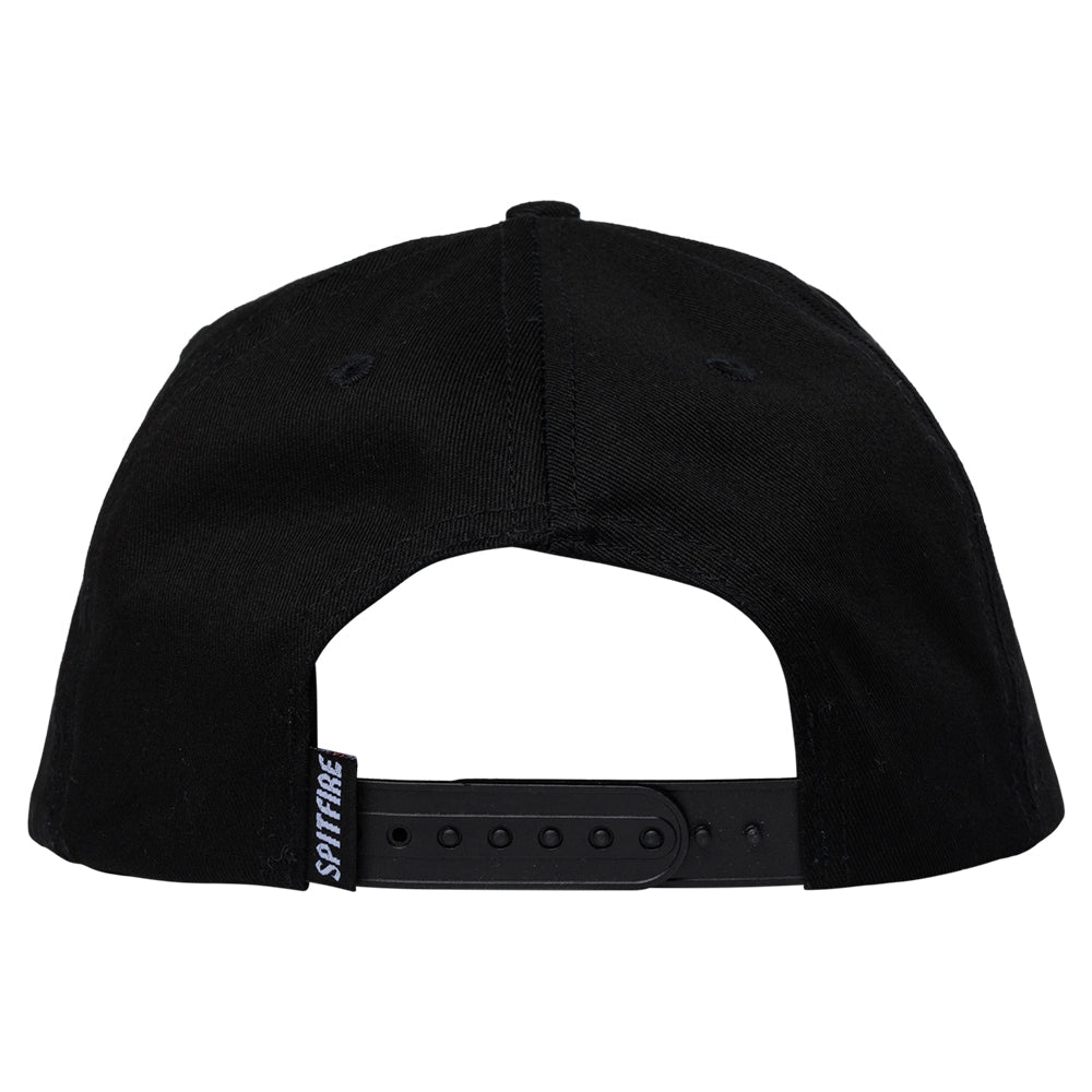 Spitfire Bighead Snapback Hat, Black Black