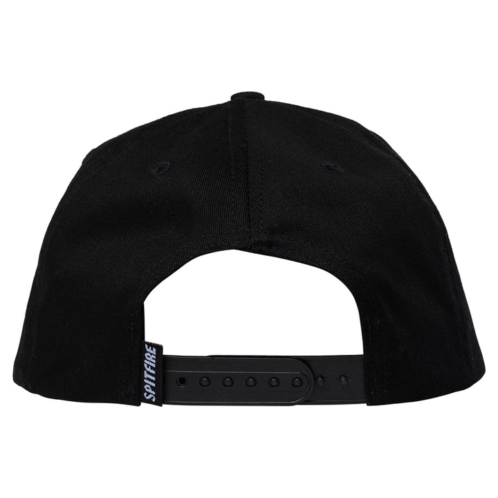 Spitfire Bighead Snapback Hat, Black Black