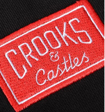 Crooks & Castles Logo Dolman Hoodie, Black