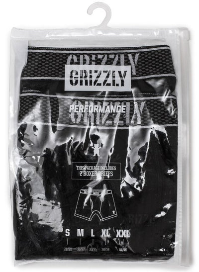 Grizzly Performance Briefs 2 Pack, Black