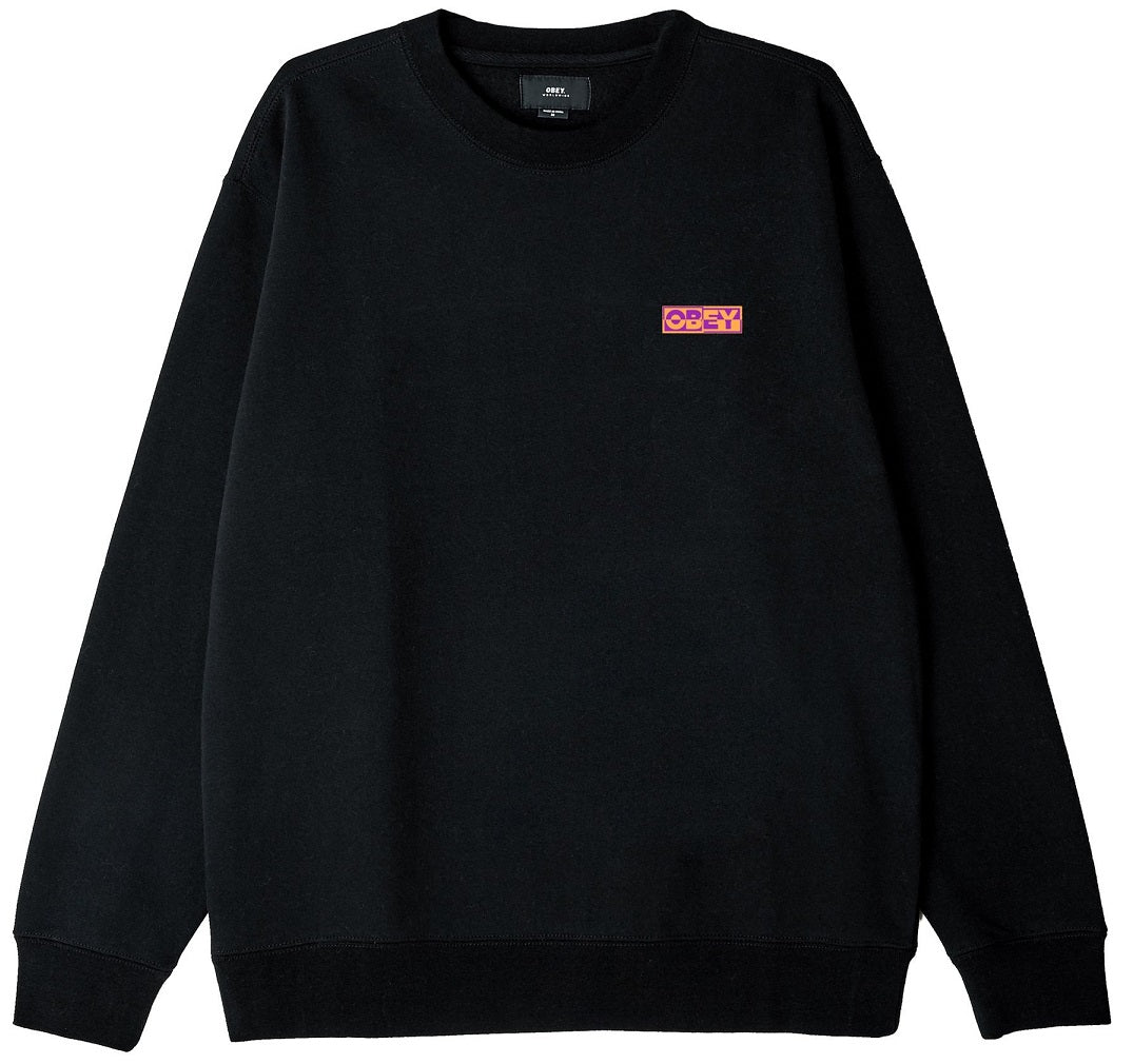 OBEY Inside Out III Crew, Black