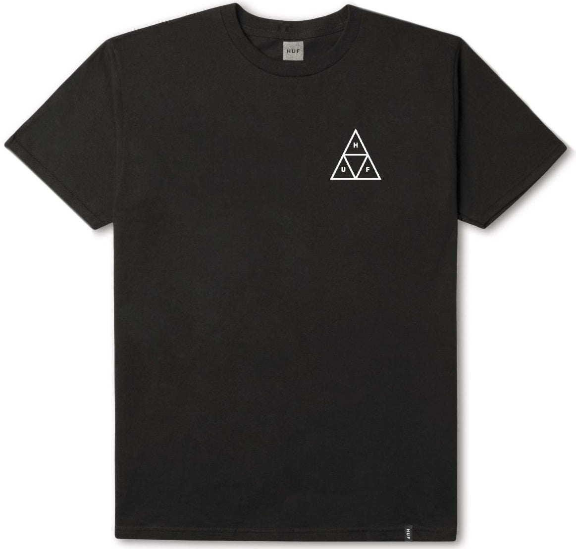 HUF Essentials Triple Triangle Tee, Black