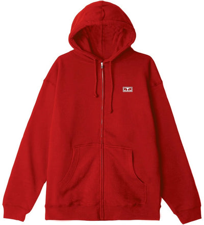 OBEY Eyes 3 Zip Hoodie, Red