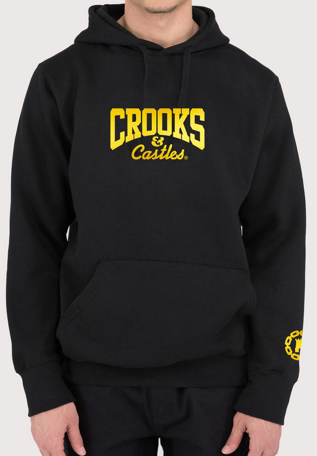 Crooks & Castles OG Core Logo Foil Hoodie, Black