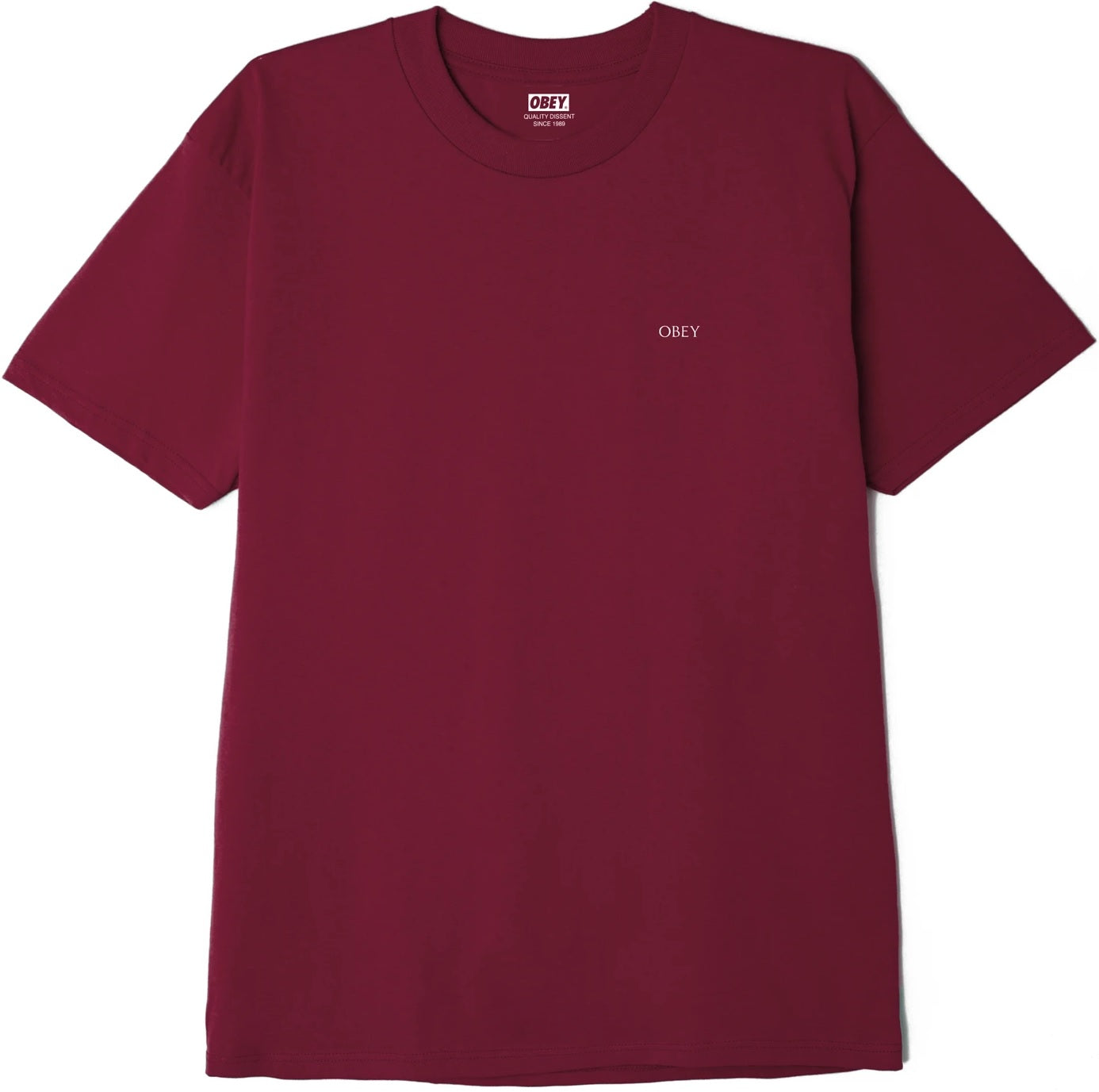OBEY Universal Person Tee, Burgundy