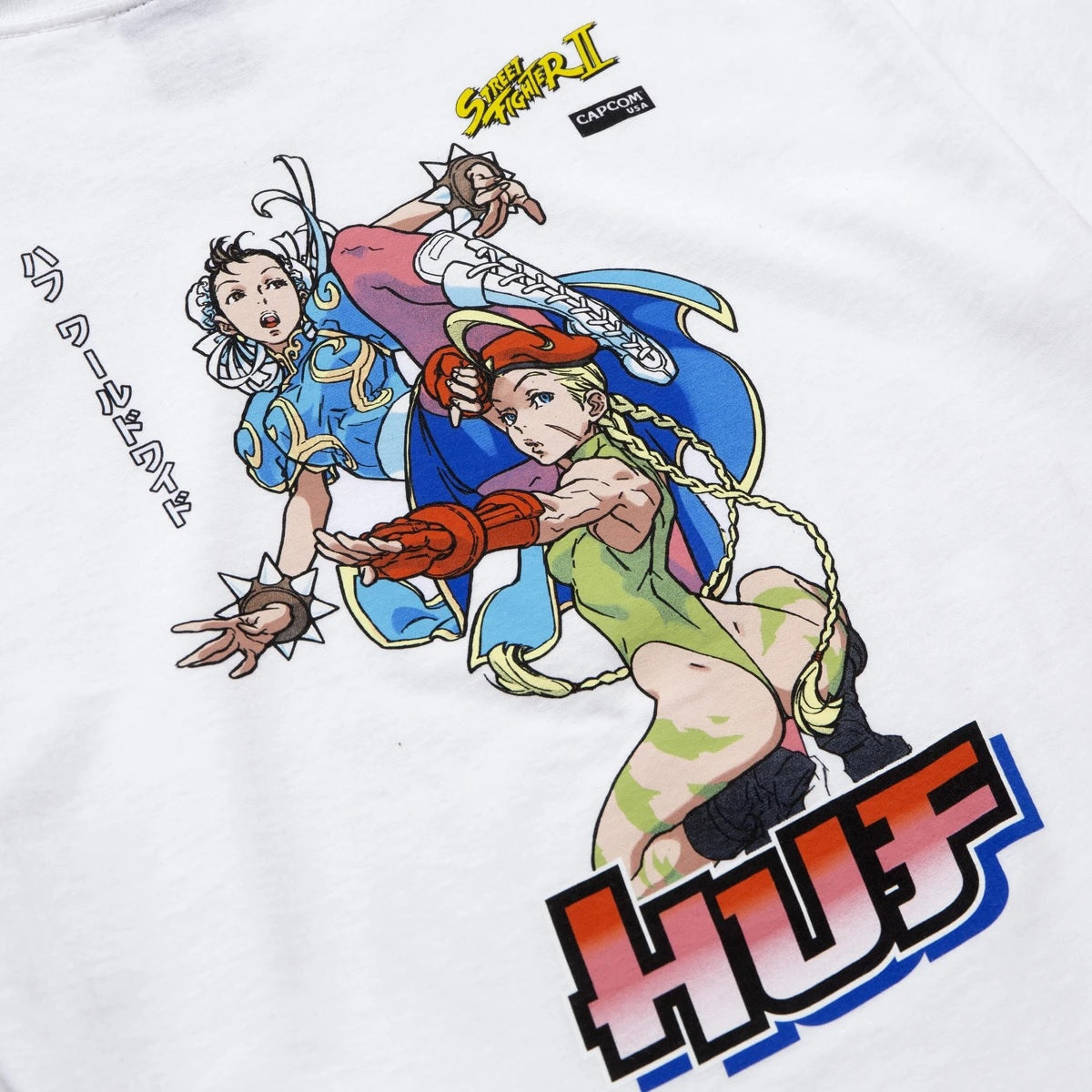 HUF x Street Fighter Chun-Li and Cammy Tee, White