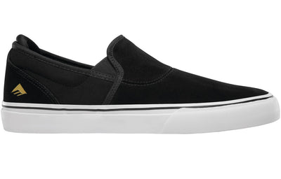 Emerica Wino G6 Slip-On Shoe, Black White Gold
