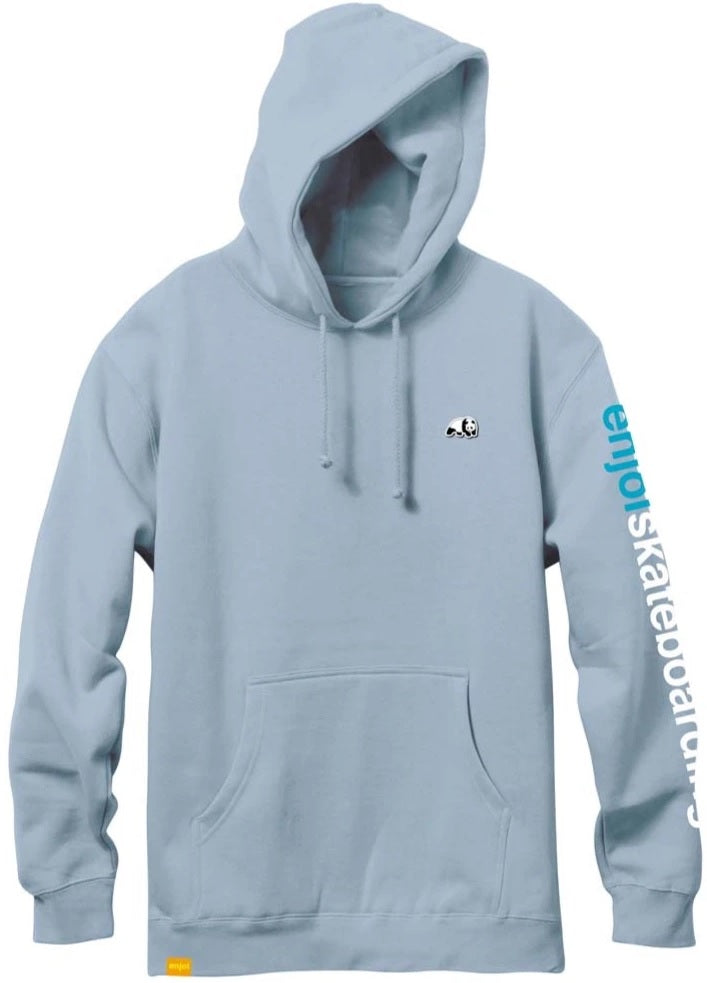 enjoi Panda Patch Custom Dye Hoodie, Dream Blue