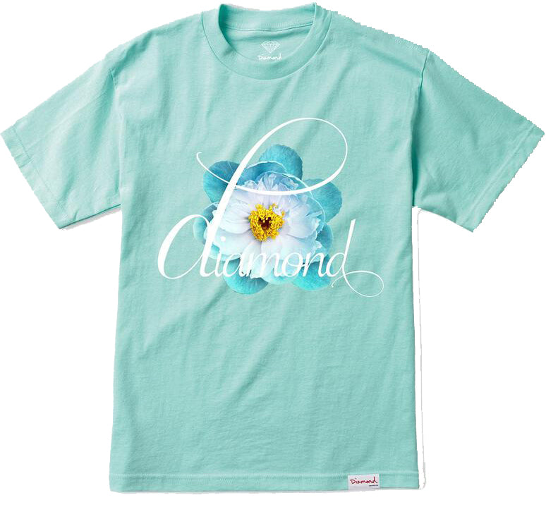 Diamond Supply Co Flower Child Tee, Diamond Blue