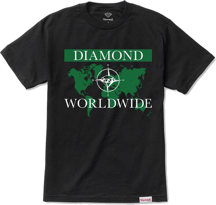 Diamond Supply Co Worldwide Tee, Black