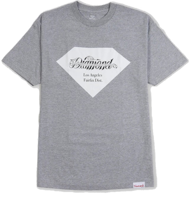 Diamond Supply Co District Tee, Heather Grey