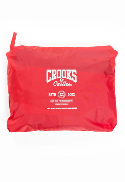 Crooks & Castles Medusa Logo Packable Jacket, Red