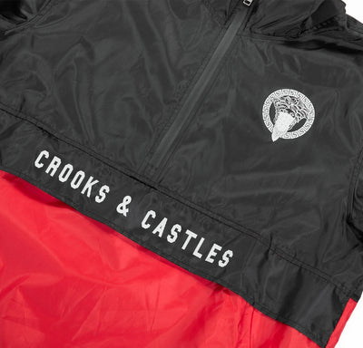 Crooks & Castles Medusa Logo Packable Jacket, Red