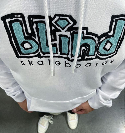 Diamond Supply Co x Blind Embroidered OG Hoodie, White