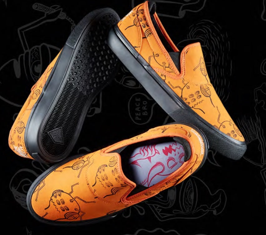 Emerica x Toy Machine Wino G6 Slip on Shoe, Burnt Orange