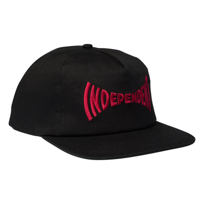 Independent Spanning Snapback Hat, Black