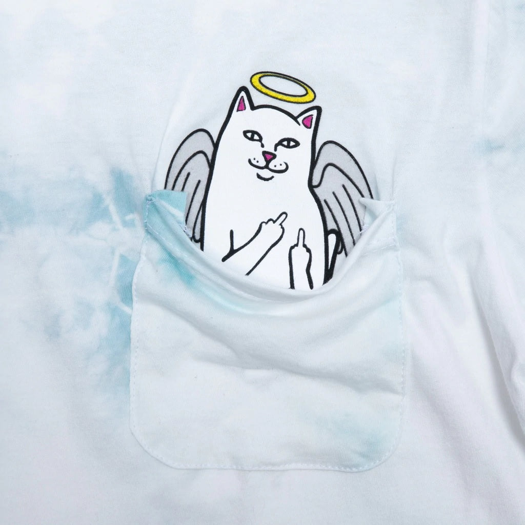 RIPNDIP Lord Angel Pocket Tee, Light Blue Lightning 