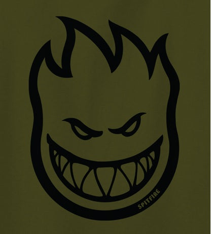 Spitfire Bighead Tee, Military Green Black