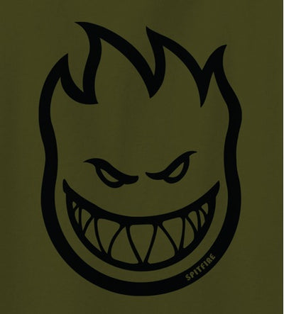 Spitfire Bighead Tee, Military Green Black