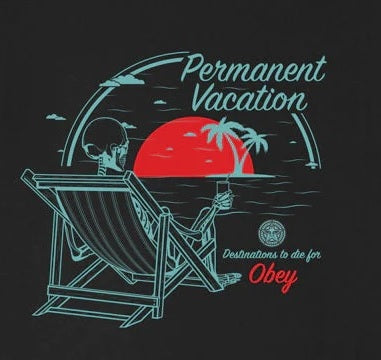 OBEY Permanent Vacation Tee, Black